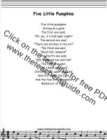 five little pumpkins lyrics worksheet