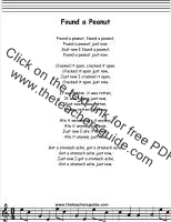 found a peanut lyrics printout