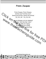 frere jacques lyrics printout
