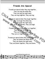 friends are special lyrics printout