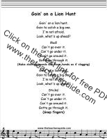 going on a lion hunt lyrics printout