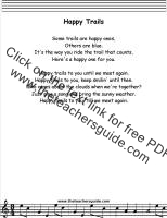 happy trails to you lyrics printout