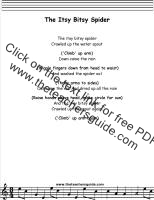 itsy bitsy spider lyrics printout