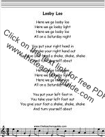 looby loo lyrics printout
