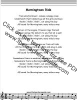 Morningtown Ride lyrics printout