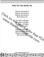 Polly Put the Kettle On lyrics printout