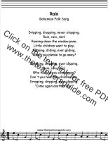 Rain lyrics printout