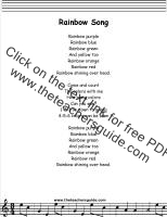 Rainbow Song lyrics printout