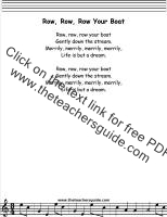 Row, Row, Row Your Boat lyrics printout
