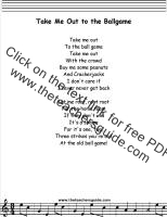 Take Me Out to the Ball Game lyrics printout