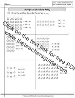 multiplication array worksheets
