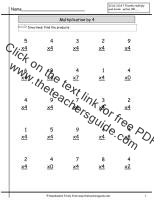 multiplication worksheet