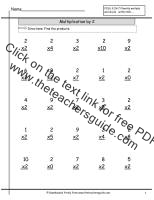 multiplication worksheet