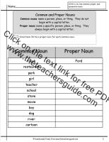 common and proper nouns worksheets