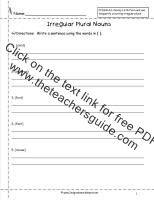 irregular plural nouns worksheet