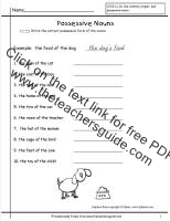 possessive nouns worksheet