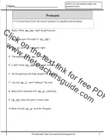 pronouns worksheet