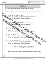 number pattern worksheet