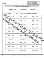 comparing numbers worksheet