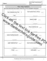 place value worksheet