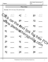 place value worksheet