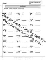 place value worksheet