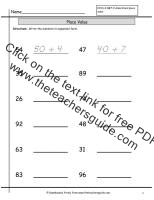 place value worksheet