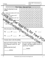 place value worksheet