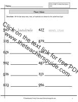 place value worksheet