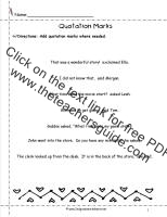 quotation marks worksheet