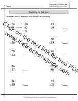 round to estimate the difference worksheet