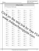 doubles facts worksheet