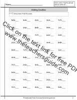 doubles facts worksheet