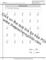 doubles facts worksheet
