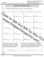 single digit subtraction worksheet