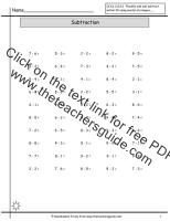 mixed subtraction worksheet