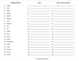 third grade wonders unit four week three spelling words cover copy write