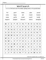 mcgrawhill wonders third grade unit three week five spelling wordsearch