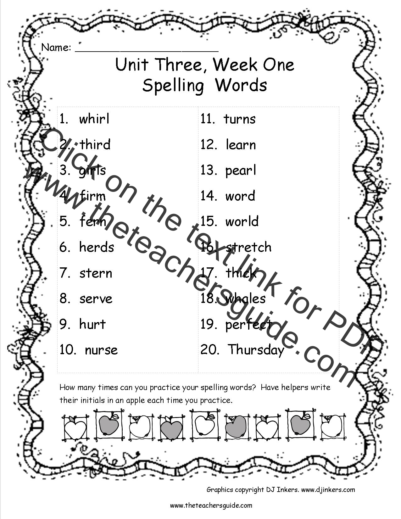 Wonders Third Grade Unit Three Week One Printouts