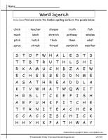 mcgrawhill wonders third grade unit two week five spelling wordsearch