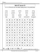 mcgraw hill wonders third grade unit two week three spelling wordsearch