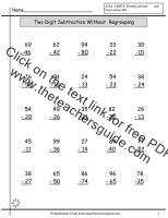 two digit subtraction without regrouping worksheet