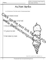 action verbs worksheet