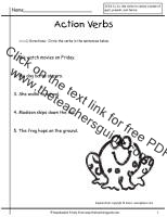 action verbs worksheet