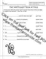 past and present tense of have worksheet