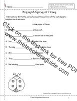 present tense have worksheet
