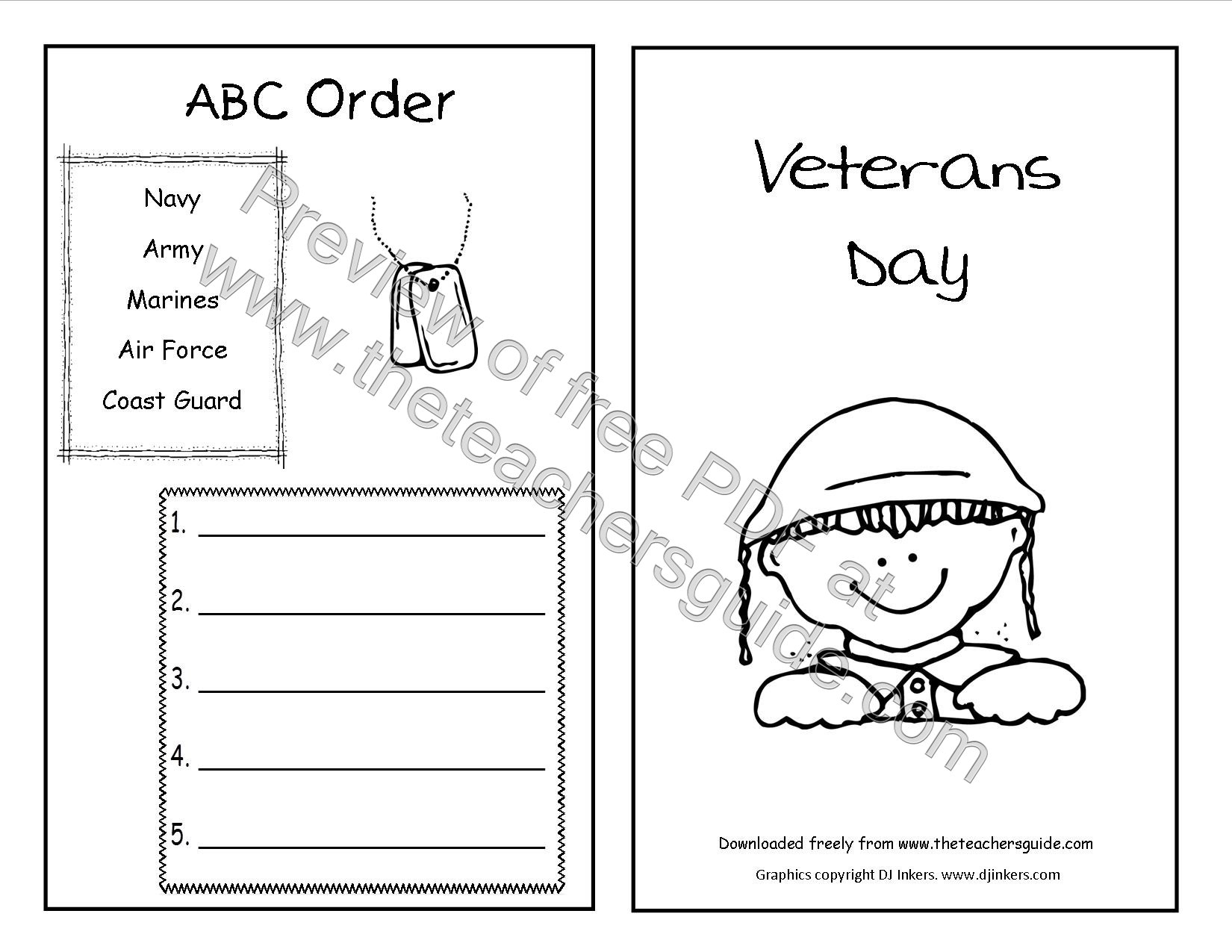 veteransdaybooklet - Veterans Day For Kindergarten