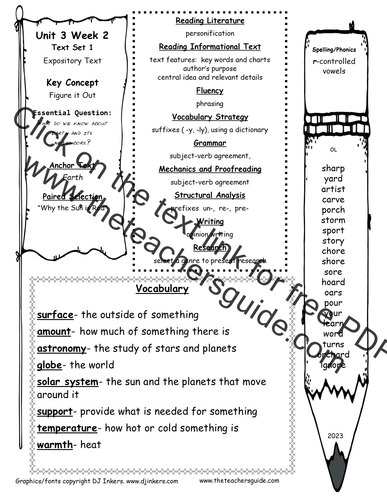 Wonders 2023 Third Grade Unit Three Week Two Printouts