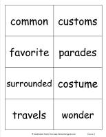wonders unit four week three printout vocabuary cards