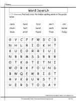 wonders unit four week three printout spelling wordsearch